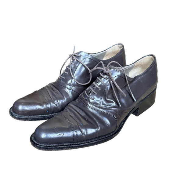 90s Prada office siren minimalist gray leather lace up oxfords

Women's size 38 - Picture 1 of 5